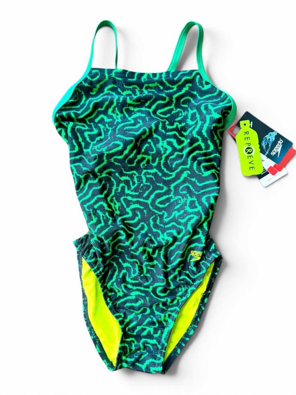 Speedo Race Maze Flyback One Piece Swimsuit Size 30 /Small - Picture 4 of 6